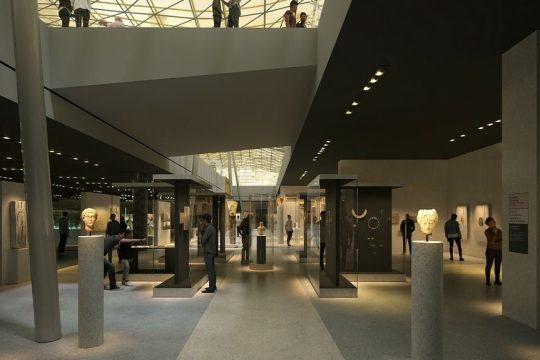 Αποψη της εισόδου στη βυζαντινή πτέρυγα